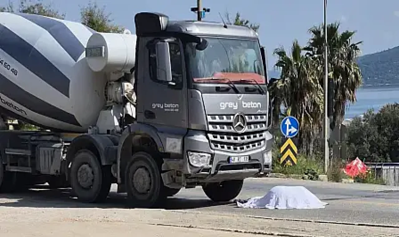 Bodrum Torba'da feci kaza: Çimento kamyonu bir can aldı