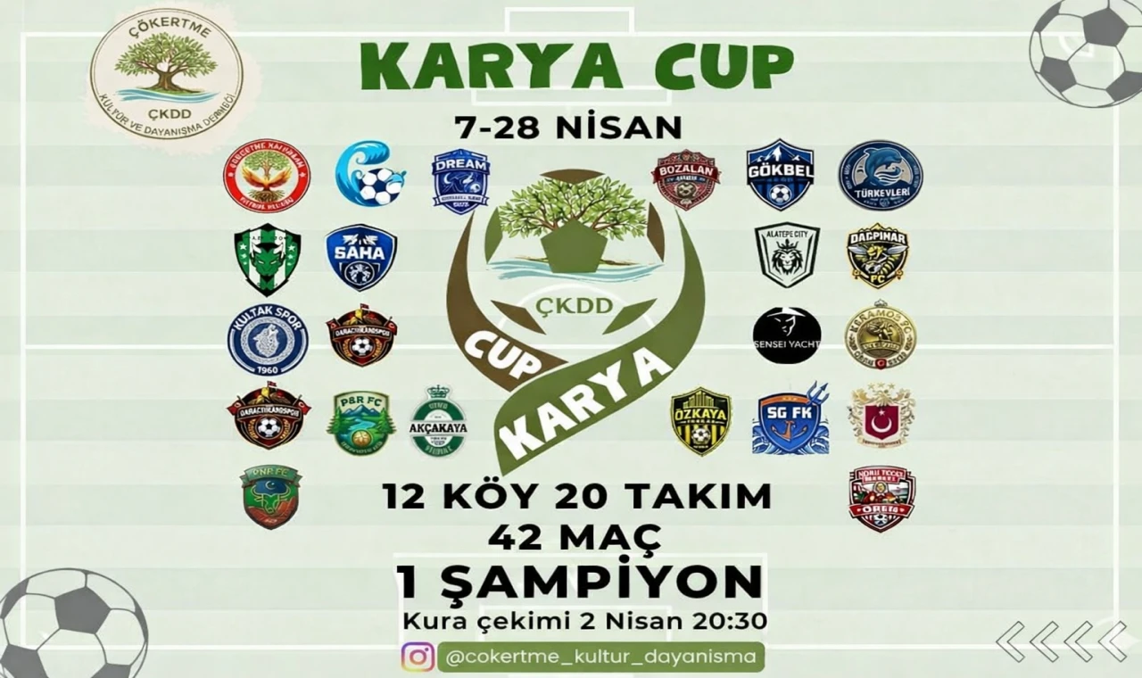 Karya Cup Futbol Turnuvası Başlıyor