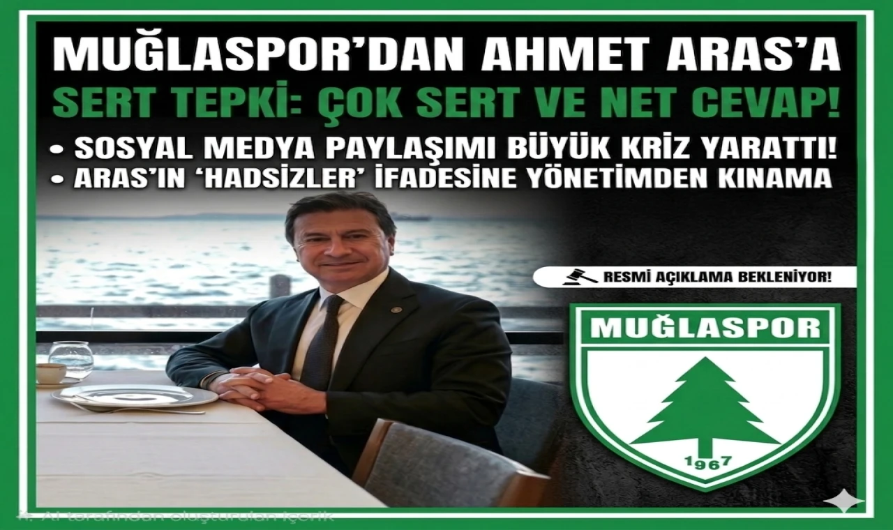 Muğlaspor’dan Ahmet Aras’ın Tartışmalı Paylaşımına Sert Tepki: Yönetimden Basın Açıklaması Kararı