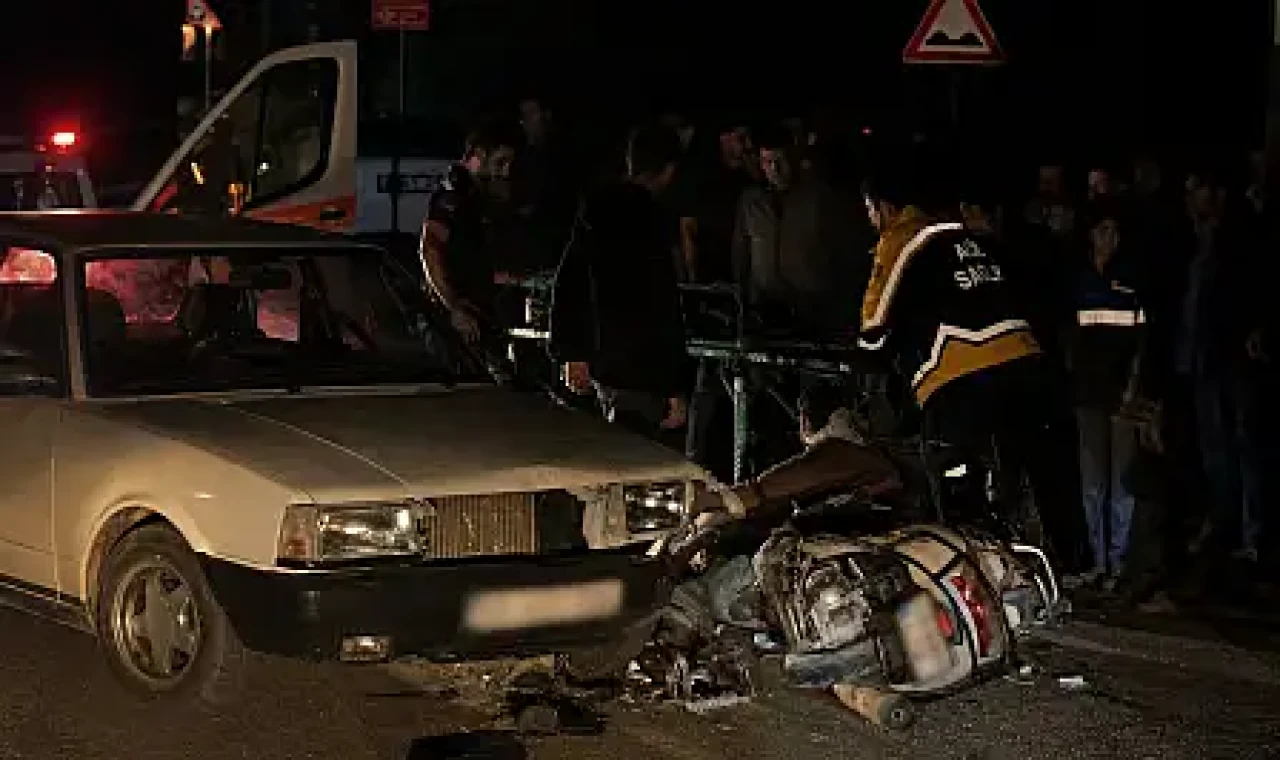 Milas Ören'de otomobil ile motosiklet çarpıştı: 1 yaralı
