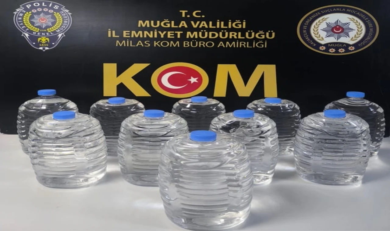 Milas’ta Bayram Öncesi Sahte Alkol Operasyonu: 50 Litre Ele Geçirildi
