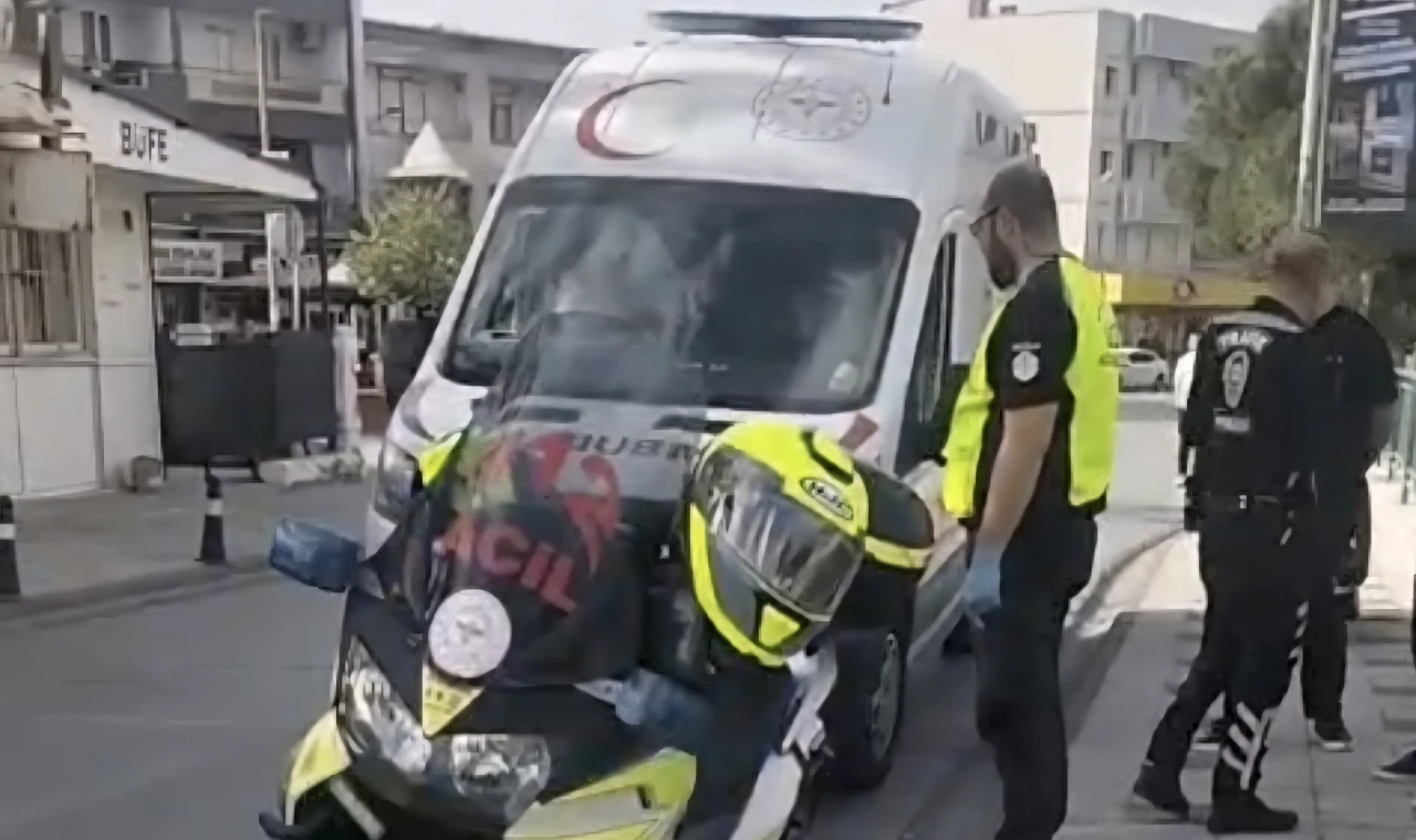 Milas’ta Lozan Caddesi’nde Motosikletin Çarptığı Yaya Hafif Yaralandı