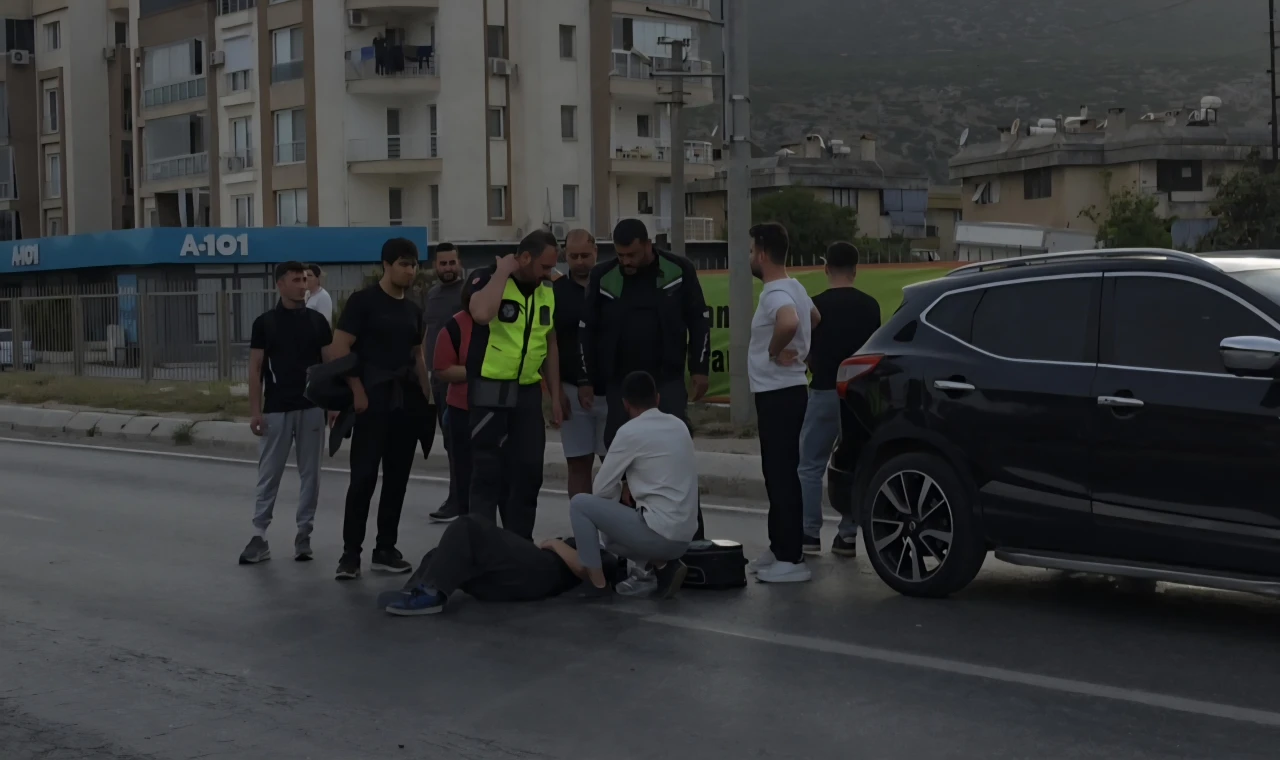 Milas’ta motosikletin çarptığı yaya yaralandı