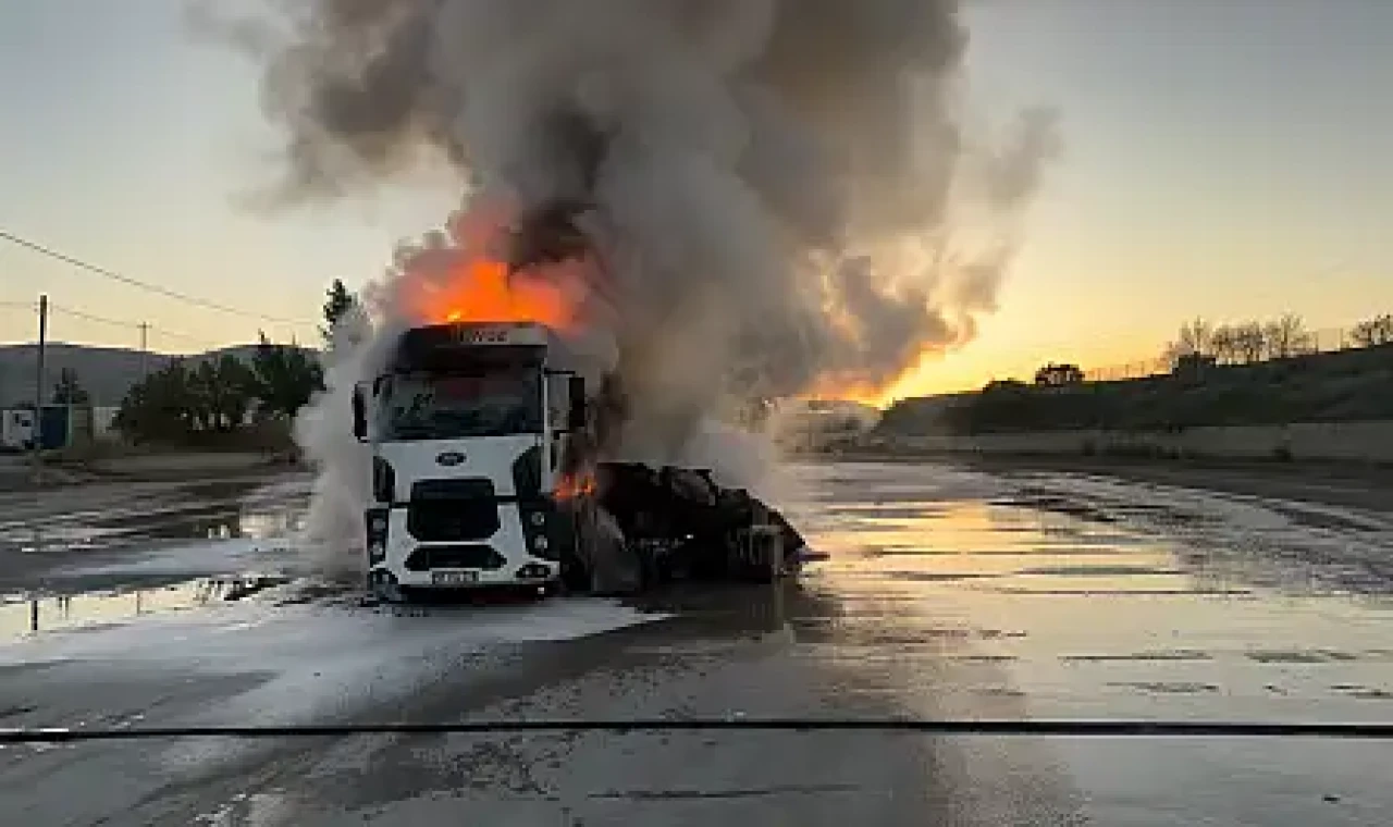Milas-Bodrum Karayolunda TIR Alevlere Teslim Oldu