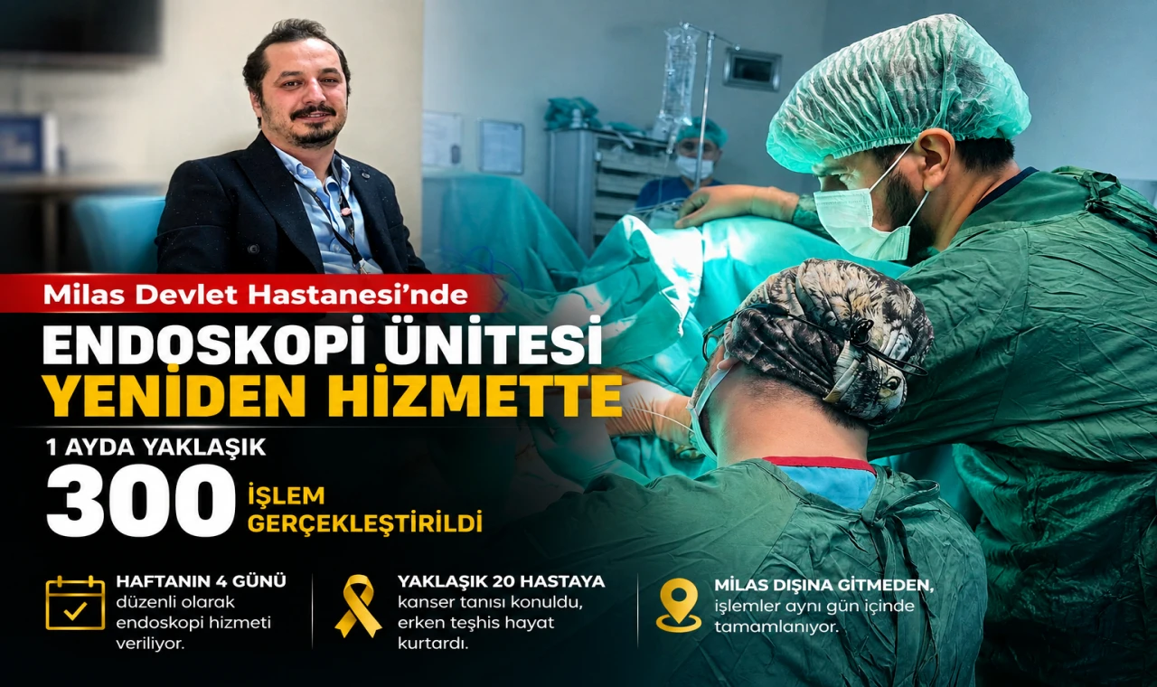 Milas Devlet Hastanesi’nde 1 Ayda 300 Kişiye Endoskopi Yapıldı