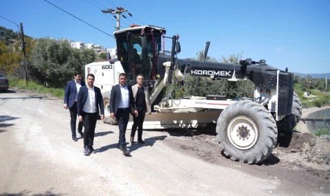 KIYIKIŞLACIK VE ZEYTİNLİKUYU ARASINDAKİ YOLDA ÇALIŞMALAR BAŞLADI