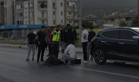 Milas’ta motosikletin çarptığı yaya yaralandı