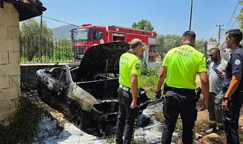 Milas'ta Büyük Tehlike: Tüp Deposunun Yanındaki Otomobil Alev Aldı