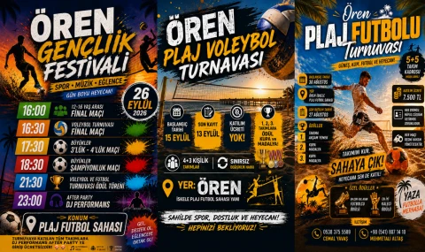 Ören’de Plaj Futbolu Turnuvası İçin Geri Sayım Başladı